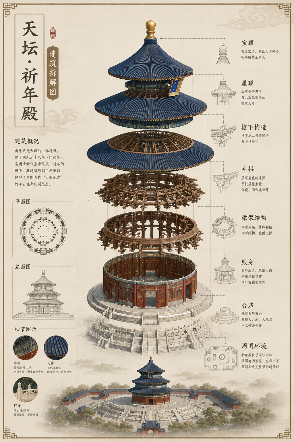 建筑拆解模板效果图