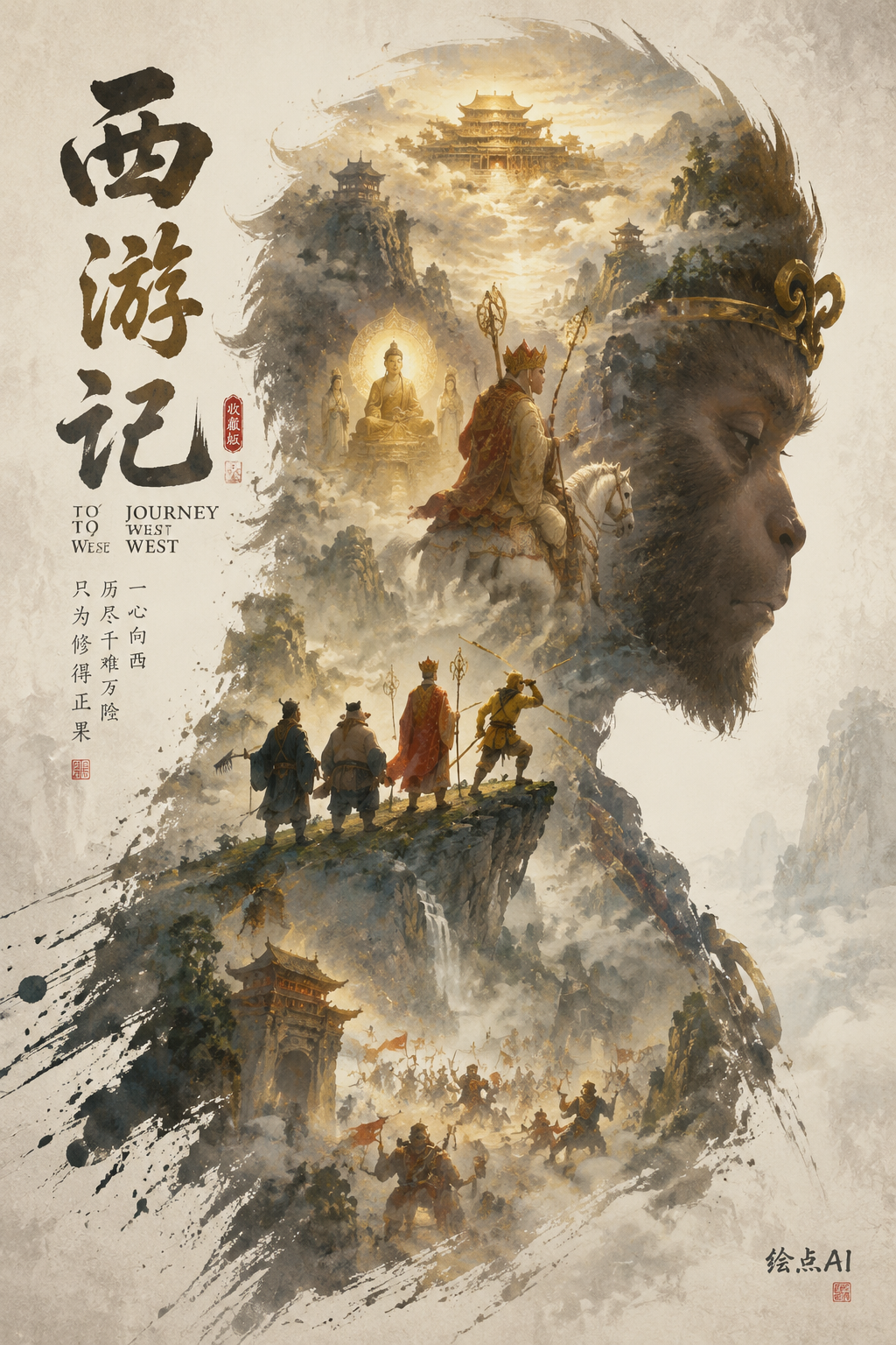 神话海报模板效果图